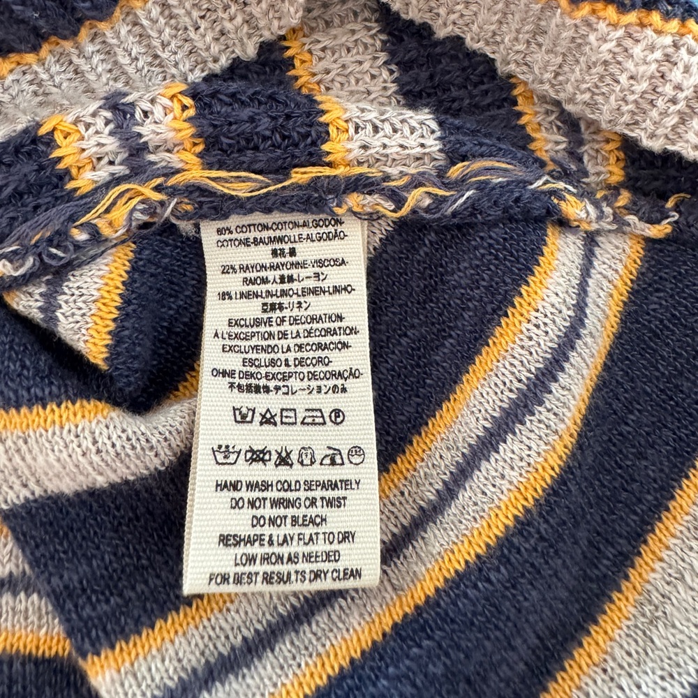 Free People - Blue and White Striped Oversized Knit Tank - Picture 7 of 7